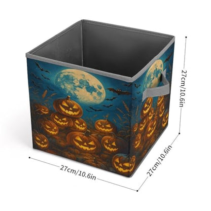 Halloween Pumpkin Foldable Storage Box with Handle Organizer Containers for Home Office Clothes Office Supplies - color: style-5