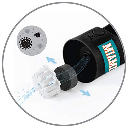 Pets First Dog Water Bottle. NFL Miami Dolphins PET Water Bottle. Best Cat Water Bottle. Water Fountain Dispenser for Dogs & Cats., Black, 13.5oz (DOL-3344) - color: Miami Dolphins