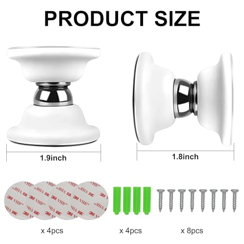 2 Pcs RV Door Holder Magnetic Baggage Door Catch Latch to Keep Door Open, RV Door Stopper for Motorhome Travel,Travel Trailers, Camper (White)