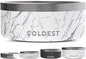 Coldest Dog Bowl - Anti Rust Metal, Non Slip, 3 Layers Insulated Stainless Steel Dog Bowls - Spill Proof & Heavy Duty - Water Bowl for Dogs, Cats & Pets, Dish Washer Safe (100 oz, Carrara Marble) - color: Carrara Marble, size: 100 oz