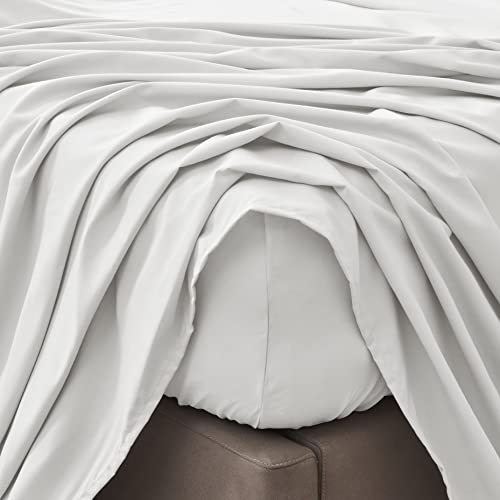Great Bay Home 3-Piece Twin White Microfiber Sheet Set - Ultra-Soft, Brushed Bedding Sheets & Pillowcases - Wrinkle & Fade Resistant, All-Season Bed Sheets for Bed (Twin, White) - color: 23 - White, size: Twin