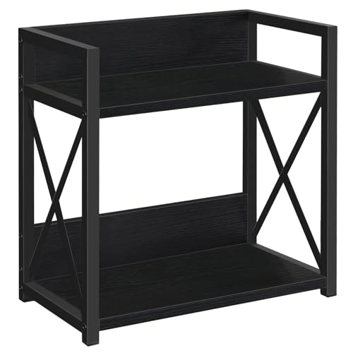 YINMIT Countertop Shelf Organizer,Coffee Bar Accessories,Spice Rack,Coffee Counter Shelf,2 Tier Coffee Organizer Station for Mugs,Cups,Cream,Syrup(Black, Large) - color: Black Large