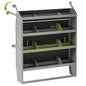 Cargo Van Shelving System 51" L x 13" W x 59.5" H, Sturdy Steel Van Storage Shelves for Ford Transit, NV200, Chevy City Express, RAM Promaster City, Cargo Van Organizer Racks,Equipped with 10 hooks. - size: 51.18" L x 13" W x 59.45" H