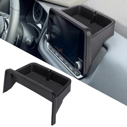 8-Inch Screen Only Dashboard Organizer for Nissan Rogue 2021-2026, Behind Screen Dashboard Tray for 21-26 S/SV, 21-23 SL, 25-26 Rock Creek, Anti-Slip ABS Storage Box with Sunglasses Holder