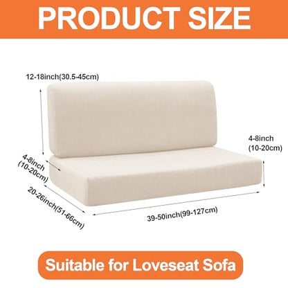 FUANGUI RV Dinette Cushion Covers Stretch Camper Seat Cover Booth Seats Replacement RV Washable Sofa Furniture Protector - color: Beige