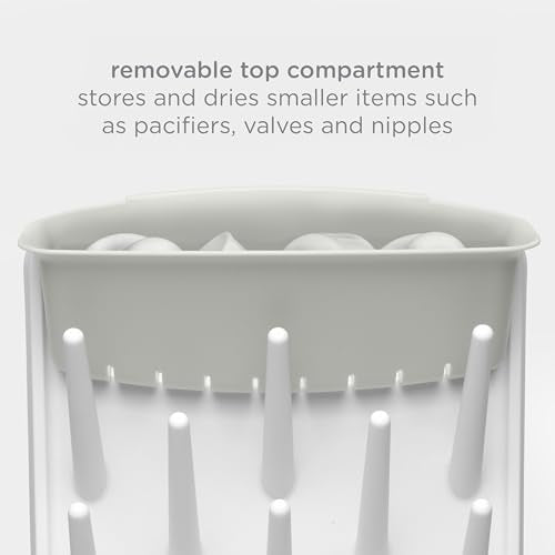 Ubbi Vertical Baby Bottle Drying Rack, Space Saving Countertop Drying Rack Baby Organizer, Oat - color: Oat Vertical Drying Rack