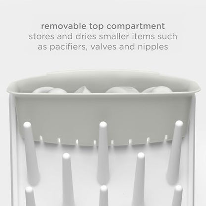 Ubbi Vertical Baby Bottle Drying Rack, Space Saving Countertop Drying Rack Baby Organizer, Oat - color: Oat Vertical Drying Rack