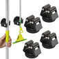 ULIBERMAGNET Magnetic Mop Broom Holder,Heavy Duty Movable Magnetic Broom Holder Rack,Anti-slip Wall Mounted Utility Storage Mop Shovel Hanger for Garage, Kitchen, Laundry, Garden(4 Pack/Black) - style: 12LB 4PCS Magnetic Mop Holder