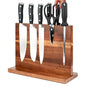 Magnetic Knife Block Double Sided Magnetic Knife Holder Rack with Strong Enhanced Magnets Acacia Wood Magnetic Knife Storage Stand - color: Acacia Wood