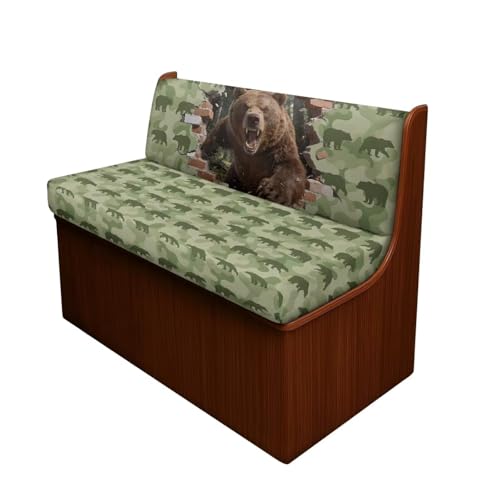 Bear RV Cushion Covers RV Camper Dinette Cushion Covers Stretch Camper Cushion Slipcovers Easy Installation Rv Accessories Replacement - color: Bear