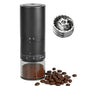 Portable Electric Coffee Grinder with 38 Adjustable Grind Settings – USB Rechargeable Stainless Steel Conical Burr, Coffee Bean Grinder for Espresso, French Press, Travel, Camping, Home & Office Use - color: Stainless Steel Black