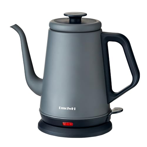 DmofwHi Gooseneck Electric Kettle(1.0L),1000W Electric Tea Kettle of 304 Stainless Steel,Auto Shut off,Water Kettle for Coffee and Tea-Grey - color: Grey