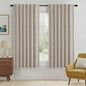 RYB HOME Natural Beige 100% Blackout Curtains 63 inch Long, Light Blacking & Thermal Insulated Curtains for Nursery/Bedroom/Kids'Room, Back Tab & Rod Pocket Window Treatment, W52 x L63, 2 Panels - color: Natural Beige, size: 52"W x 63"L (Pack of 2)