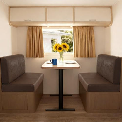 FUANGUI RV Dinette Cushion Covers Stretch Camper Cushion Cover Booth Seats Replacement RV Cushion Covers Washable Sofa Furniture Protector - color: Crackle-coffee