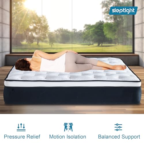 RV King Mattress 80" L x 72" W, 12 Inches Pillow Top Hybrid Camper Mattress in a Bag, Memory Foam Pocket Spring for RV Bed, Pop Up and Trailer, Short King