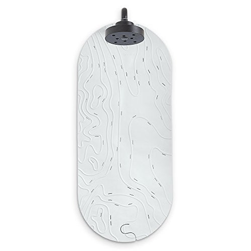 Boon GRIFFLE Textured Non Slip Baby Bath Tub Mat with Hanging Hook and Drain Holes, Gray - style: Griffle