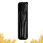 Travel Utensils with Case, Camping Utensil Sets, Wheat Straw Portable Knife Fork Spoons Tableware, Reusable Utensils for Lunch Box (Black) - color: Black