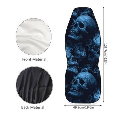 Bulopur Flame Skull Car Seat Cover Front Seats Only Breathable Stretchable Automotive Seat Covers & Accessories Highback Bucket Seats Covers 2 Pack, Easy to Install - color: Flame Skull
