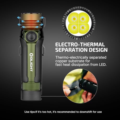 OLIGHT Seeker 4 Pro Rechargeable Flashlights, 4600 Lumens High Powerful Bright LED Light with USB C Holster, Waterproof IPX8 for Emergencies, Camping, Searching (OD Green) - color: OD Green