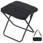 Foldable Camping Stool, Portable Collapsible Chair with Carry Bag, Ultralight Outdoor Folding Stool for Hiking Fishing, Hold Up to 265 Lbs, Black - color: Black