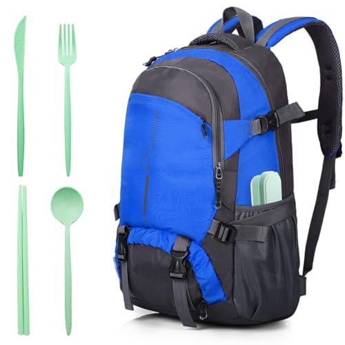 ELANE 4 Sets Reusable Travel Utensils Set with Case,Camping Cutlery Set Reusable Cutlery Set with Case,Utensil Sets for Lunch Picnic Daily Use Outdoor (lightgreen) - color: lightgreen
