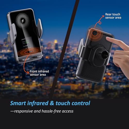 4G Mobile Car WiFi Hotspot with 10GB Preloaded US Data, Phone Holder for Navigation Wireless Charging Mount for Driving, Passenger Connectivity & Remote Work
