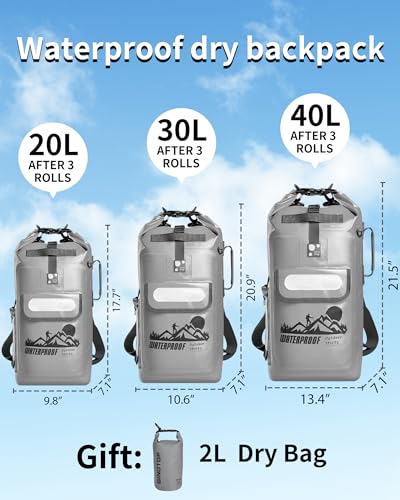 IDRYBAG Dry Bag Backpack - color: Grey, size: 40L