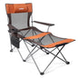 apollo walker Reclining Beach Chair, Adjustable 90-135° Backrest Camping Lounge Chairs for Adults, Folding Chair with Foot Rest & Detachable Pillow - Standard 6-Leg, Orange - color: Orange, style: 6-Leg
