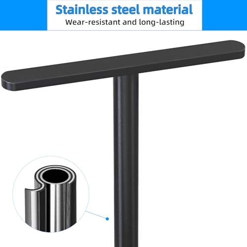 Heavy Duty Hand Towel Holder Stand, Stainless Steel Hand Towel Holder Rack for Bathroom Countertop, Weighted Base T-Shape Free Standing Towel Bar for Bathroom Kitchen Vanity Countertop, Matte Black - size: T-Shape