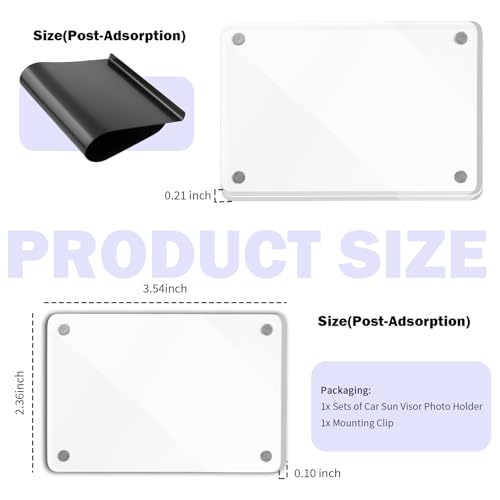 2026 New Car Picture Holder with Sun Visor Clips for Cars,Custom Passenger Princess Car Visor Photo Clip Shows Memorial & Driver's License,Cars Photo Holder for Girlfriend,Boyfriend