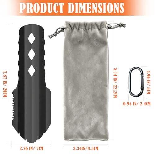 3-in-1 Ultralight Backpacking Trowel, Durable Aluminum Shovel & Potty Tool with Ergonomic Handle for Hiking & Survival（Black） - color: Black, size: size1