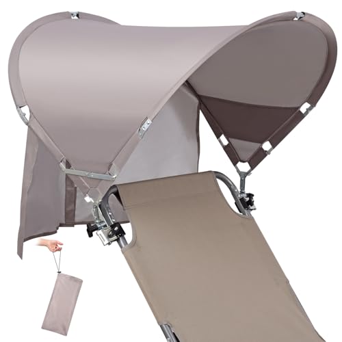 XL Universal Wind-Resistant Chair Umbrella Canopy, Extra Large Foldable UPF 50+ Sun Shade Attachment with Adjustable Clamp, Fits Most Beach, Camping, Lawn, Sports, Zero Gravity Chairs, Patented - style: XL