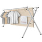 Sarahipe Sillars Clothes Drying Rack, 63 inches Laundry Drying Rack Clothing Foldable & Collapsible Stainless Steel Heavy Duty Clothing Drying Rack with Windproof Hooks for Indoor Outdoor - size: 63"