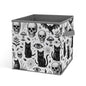 Skull Cat Bat Foldable Storage Box with Handle Organizer Containers for Home Office Clothes Office Supplies - color: style-4
