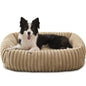 FURTIME Dog Beds Large Sized Dog, Washable Orthopedic Pet Bed with Removable Cover, Rectangle Soft Calming Sleeping Puppy Bed Durable Pet Cuddler with Anti-Slip Bottom, Beige, L(36"x27"x8") - color: Beige, size: L(36"x27"x8")