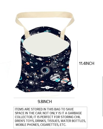 Car Trash Can, Durable Hanging Car Trash Garbage Bag, Cute Automotive Garbage Cans Organizer, Cute Blue Space - color: Cute Blue Space