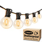 Brightever Outdoor String Light 150FT, Waterproof Dimmable Patio Lights with 75 G40 Globes, Shatterproof Connectable Outside Hanging Light for Backyard Porch - size: 150 FT