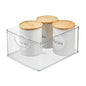 iDesign Plastic Stackable Kitchen Cabinet Storage Bin, Clear | With Handles, Pantry Organizer - style: Pack of 1