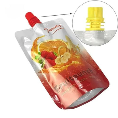 1000 Pcs Food Grade Custom Logo Flasks, Portable Juice Beverage Packaging with Spout Bags, Reusable Plastic Stand up Liquid Drink Pouches - color: Custom Size