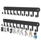 2 Pack Key Holder Wall Mount, Key Holder for Wall,Key Wall Holder, Key Hooks Hanging Keys, Key Hanger Wall Mount with 10 Hooks, Key Rack for Living Room, Kitchen, or Bathroo - color: Black-10Hooks