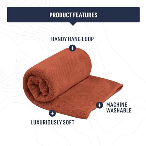 Sea to Summit Tek Towel, Plush Camping and Travel Towel - color: Picante, style: Large