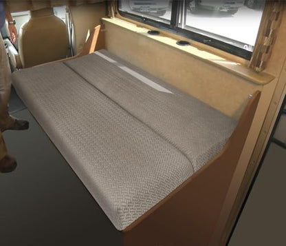 RV Couch Covers for Sofa Bed - 2-Piece Stretchable Backrest & Seat Covers for Jackknife Sleeper Sofas (Khaki) - color: Khaki