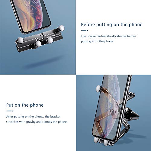 OATSBASF Car Phone Holder Mount Gravity Car Phone Mount, Hands Free Phone Holder, Gravity Air Vent Car Mount, Suitable for Mobile Phones Under 7 inches (X01) - size: X01