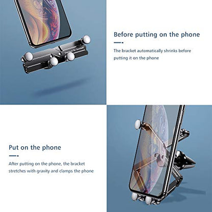 OATSBASF Car Phone Holder Mount Gravity Car Phone Mount, Hands Free Phone Holder, Gravity Air Vent Car Mount, Suitable for Mobile Phones Under 7 inches (X01) - size: X01