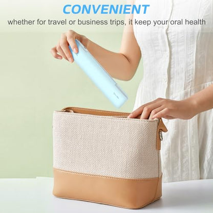 YourMate UVC Toothbrush Case Travel Toothbrush Covers Case for Houshold and Traveling Power by AA Battery or USB-C Blue - color: Blue