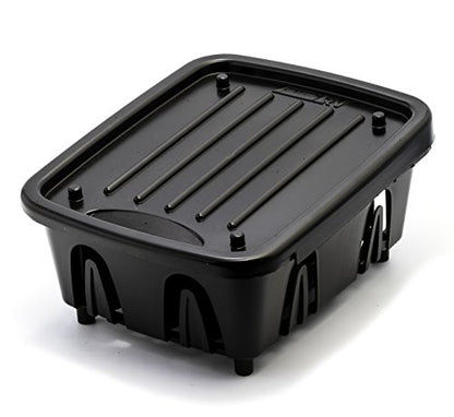 Camco RV Mini Dish Drainer & Tray - Features a Sloped Drain Tray Design, Heavy-Duty Construction - Ideal for Small Spaces, Apartments, Boats, and More -9.5"L x 11.7"W x 4.75"H - Black (43512) - size: One-Size