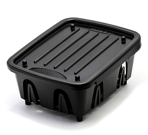 Camco RV Mini Dish Drainer & Tray - Features a Sloped Drain Tray Design, Heavy-Duty Construction - Ideal for Small Spaces, Apartments, Boats, and More -9.5"L x 11.7"W x 4.75"H - Black (43512) - size: One-Size