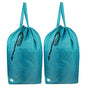 Tear Proof Nylon Laundry Bag with Handles (2 Pack),Travel Laundry Bag with Drawstring Closure,Dirty Clothes Bag Fit Most Laundry Hamper or Basket,27.5x34.5 in,Blue Aqua - color: Blue Aqua (2 Pack)