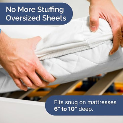 Cot Sheet Set 30” x 75” – Easy-Fit Cot Size Mattress Sheets – Ideal for Narrow Twin, Camper Bunk, RVs, Twin Bunks, Day Care and Camping Cots - Cot Size Fitted Sheet fits 6” to 10” Mattresses – White - color: 01- White, size: Cot Sheets (30x75)
