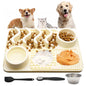 Slow Feeder Mat, Silicone Lick Mat with Suction Cups for Dog Cat, Puzzle Snuffle Mat for Pet Smell Training Bored Puppy, Interactive Sniff Mat Slow Eating Keep Busy (Beige)